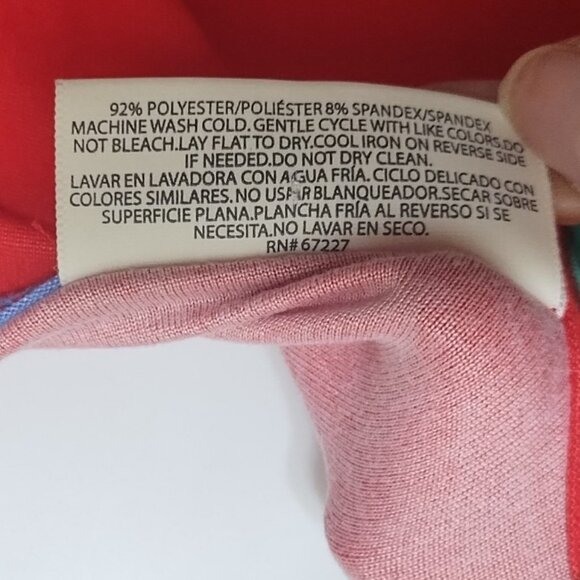 Bobbie Brooks Long Sleeve Floral Red A Line Dress S Boho Stretchy - Picture 6 of 6